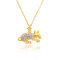 D0489 Fashion Womens Jewelry Gold Plated Crystal Zircon Diamond  Necklace Pendants