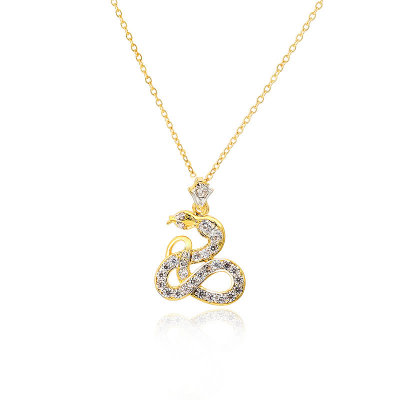 D0494 Fashion Womens Jewelry Gold Plated Crystal Zircon Diamond  Necklace Pendants