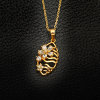 D0215 Fashion Womens Jewelry Gold Plated Crystal Zircon Diamond  Necklace Pendants