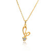 D0108 Fashion Womens Jewelry Gold Plated Crystal Zircon Diamond  Necklace Pendants