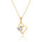 D0132 Fashion Womens Jewelry Gold Plated Crystal Zircon Diamond  Necklace Pendants