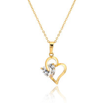 D0132 Fashion Womens Jewelry Gold Plated Crystal Zircon Diamond  Necklace Pendants