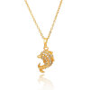 D0229 Fashion Womens Jewelry Gold Plated Crystal Zircon Diamond  Necklace Pendants