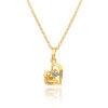 D0221 Fashion Womens Jewelry Gold Plated Crystal Zircon Diamond  Necklace Pendants