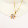 D0273 Fashion Womens Jewelry Gold Plated Crystal Zircon Diamond  Necklace Pendants