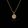 D0372 Fashion Womens Jewelry Gold Plated Crystal Zircon Diamond  Necklace Pendants