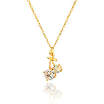 D0165 Fashion Womens Jewelry Gold Plated Crystal Zircon Diamond  Necklace Pendants