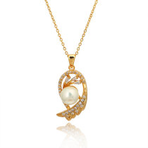 D0010 Fashion Womens Jewelry Gold Plated Crystal Zircon Diamond  Necklace Pendants