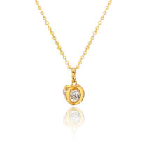 D0416 Fashion Womens Jewelry Gold Plated Crystal Zircon Diamond  Necklace Pendants