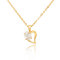 D0015 Fashion Womens Jewelry Gold Plated Crystal Zircon Diamond  Necklace Pendants