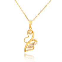 D0054 Fashion Womens Jewelry Gold Plated Crystal Zircon Diamond  Necklace Pendants