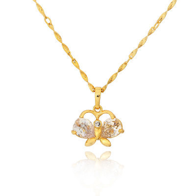 D0446 Fashion Womens Jewelry Gold Plated Crystal Zircon Diamond  Necklace Pendants