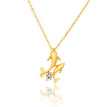 D0037 Fashion Womens Jewelry Gold Plated Crystal Zircon Diamond  Necklace Pendants