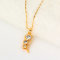 D0310 Fashion Womens Jewelry Gold Plated Crystal Zircon Diamond  Necklace Pendants