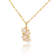 D0311 Fashion Womens Jewelry Gold Plated Crystal Zircon Diamond  Necklace Pendants