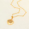 D0263 Fashion Womens Jewelry Gold Plated Crystal Zircon Diamond  Necklace Pendants
