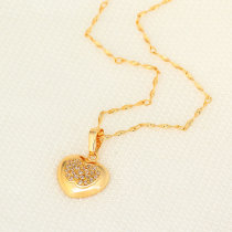 D0263 Fashion Womens Jewelry Gold Plated Crystal Zircon Diamond  Necklace Pendants