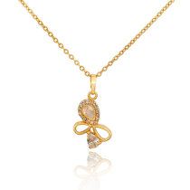 D0237 Fashion Womens Jewelry Gold Plated Crystal Zircon Diamond  Necklace Pendants
