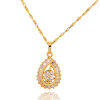 D0177 Fashion Womens Jewelry Gold Plated Crystal Zircon Diamond  Necklace Pendants