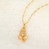 D0333 Fashion Womens Jewelry Gold Plated Crystal Zircon Diamond  Necklace Pendants