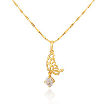 D0338 Fashion Womens Jewelry Gold Plated Crystal Zircon Diamond  Necklace Pendants