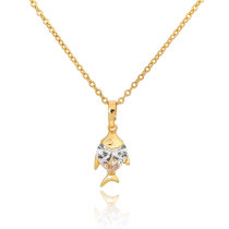D0458 Fashion Womens Jewelry Gold Plated Crystal Zircon Diamond  Necklace Pendants
