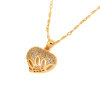 D0485 Fashion Womens Jewelry Gold Plated Crystal Zircon Diamond  Necklace Pendants