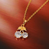 D0199 Fashion Womens Jewelry Gold Plated Crystal Zircon Diamond  Necklace Pendants