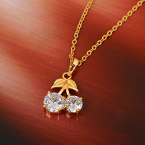 D0199 Fashion Womens Jewelry Gold Plated Crystal Zircon Diamond  Necklace Pendants