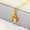 D0309 Fashion Womens Jewelry Gold Plated Crystal Zircon Diamond  Necklace Pendants