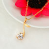 D0375 Fashion Womens Jewelry Gold Plated Zircon Necklace Pendants