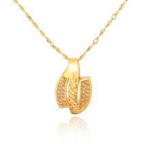 D0259 Fashion Womens Jewelry Gold Plated Zircon Necklace Pendants