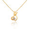D0149 Fashion Womens Jewelry Gold Plated Zircon Necklace Pendants