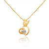 D0149 Fashion Womens Jewelry Gold Plated Zircon Necklace Pendants