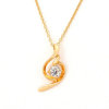 D0197 Fashion Womens Jewelry Gold Plated Zircon Necklace Pendants
