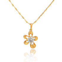 D0377 Fashion Womens Jewelry Gold Plated Zircon Necklace Pendants