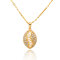 D011 Fashion Womens Jewelry Gold Plated Zircon Necklace Pendants