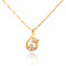 D0174 Fashion Womens Jewelry Gold Plated Zircon Necklace Pendants
