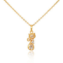 D0313 Fashion Womens Jewelry Gold Plated Zircon Necklace Pendants
