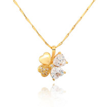 D0098 Fashion Womens Jewelry Gold Plated Zircon Necklace Pendants