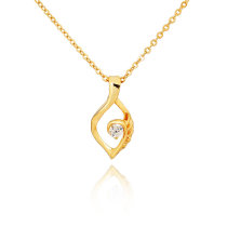 D0106 Fashion Womens Jewelry Gold Plated Zircon Necklace Pendants