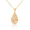 D0183 Fashion Womens Jewelry Gold Plated Zircon Necklace Pendants