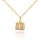 D0250 Fashion Womens Jewelry Gold Plated Zircon Necklace Pendants