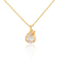 D0319 Fashion Womens Jewelry Gold Plated Zircon Necklace Pendants