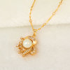 D0013 Fashion Womens Jewelry Gold Plated Zircon Necklace Pendants