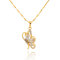D0137 Fashion Womens Jewelry Gold Plated Zircon Necklace Pendants