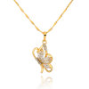 D0137 Fashion Womens Jewelry Gold Plated Zircon Necklace Pendants