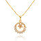 D0335 Fashion Womens Jewelry Gold Plated Zircon Necklace Pendants