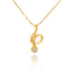 D0195 Fashion Womens Jewelry Gold Plated Zircon Necklace Pendants