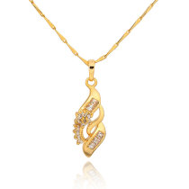 D0181 Fashion Womens Jewelry Gold Plated Zircon Necklace Pendants